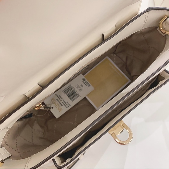 Michael Kors Manhattan Medium Leather Satchel Crossbody - Picture 6 of 7